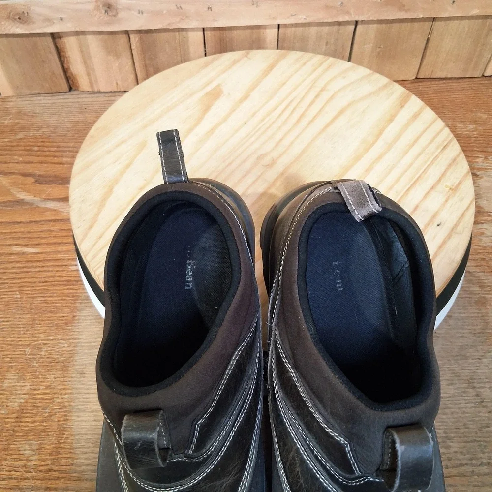 L.L. Bean Storm Chaser 5 Shoes Mens 12 Brown Leather Duck Vibram Comfort Outdoor